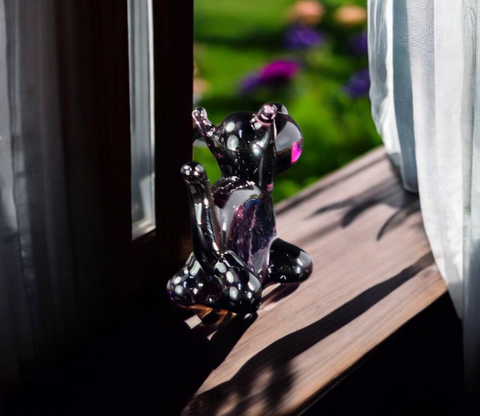 Scotty Dog Figurine, Mini Glass Murano Quality Lampworking Glass Figurine, Hand Made In Ukraine, A Great Addition To Your Collection