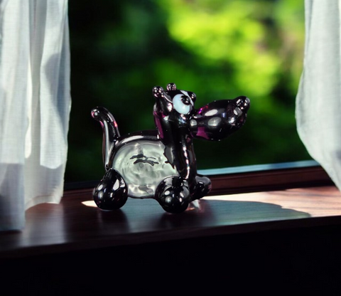 Scotty Dog Figurine, Mini Glass Murano Quality Lampworking Glass Figurine, Hand Made In Ukraine, A Great Addition To Your Collection