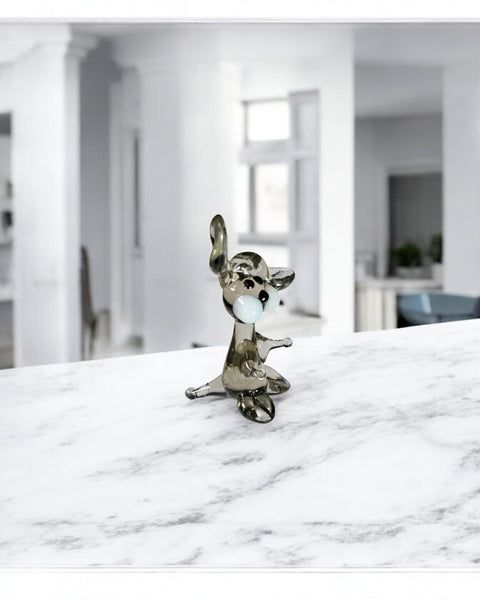 Clear Rabbit Figurine, Mini Glass Murano Quality Lampworking Glass Figurine, Hand Made In Ukraine, A Great Addition To Your Collection