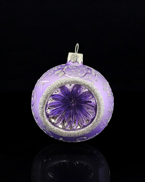 Lavender Blown Glass Ornament - Lavender Refractor Design