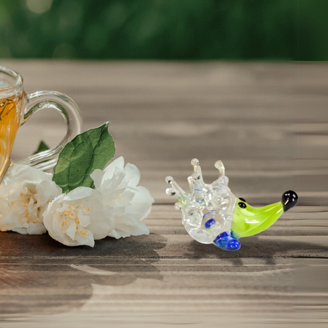 Glass porcupine mini figurine