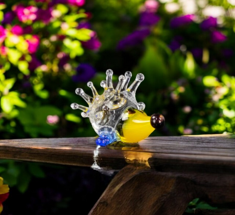 Yellow Porcupine Figurine, Mini Glass Murano Quality Lampworking Glass Figurine, Hand Made In Ukraine, A Great Addition To Your Collection