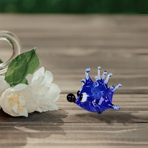 Glass sea urchin mini figurine