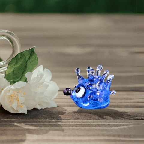 Glass sea urchin mini figurine