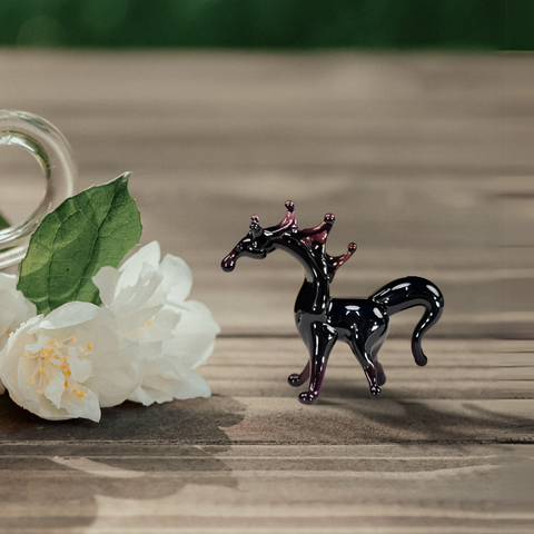 Glass horse mini figurine