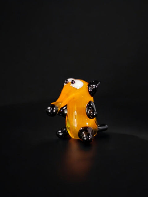 Orange Glass  Aardvark Figurine, Handmade Murano Quality Design - Small