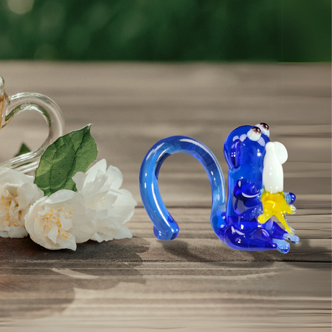 Glass monkey mini figurine