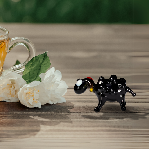 Glass sheep mini figurine