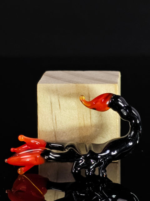 Scorpion Figurine, Mini Glass Murano Quality Lampworking Glass Figurine, Hand Made In Ukraine, A Great Addition To Your Collection