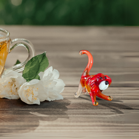 Glass dog mini figurine