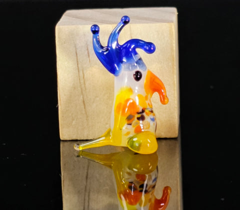 Parakeet Figurine, Mini Glass Murano Quality Lampworking Glass Figurine, Hand Made In Ukraine, A Great Addition To Your Collection