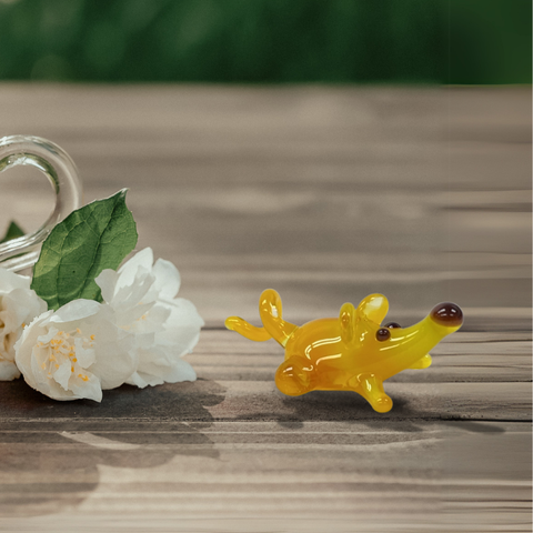 Glass mouse mini figurine