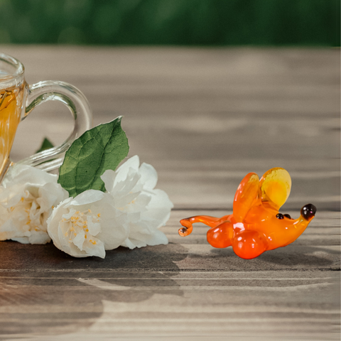 Glass mouse mini figurine