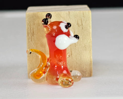Squirrel Figurine, Mini Glass Murano Quality Lampworking Glass Figurine, Hand Made In Ukraine, A Great Addition To Your Collection
