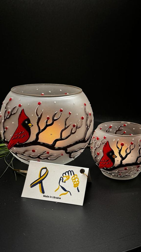 Frosted Glass Candle Holder