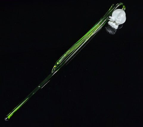 White Glass Bell, Handcrafted Glass Flower, Hand Made In Ukraine Using Murano Quality Glass, Great Gift For Flower Lovers, 12 Inch Bellflower