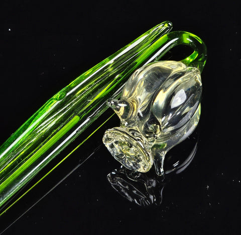 Clear Glass Bellflower - Handcrafted Long Stem Flower