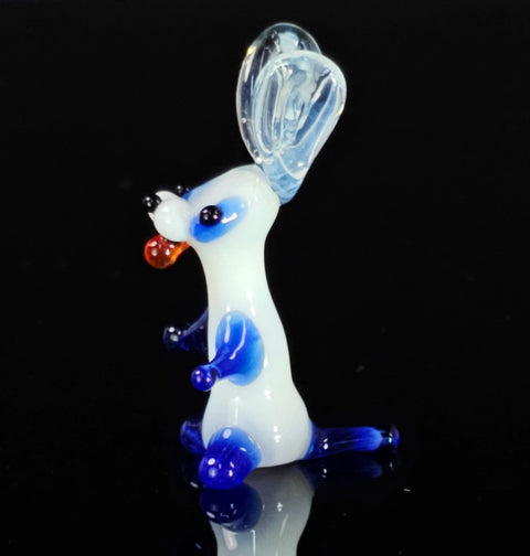 Blue Glass Rabbit Figurine, Handmade Murano Quality Design - Small