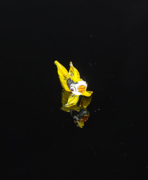 Yellow Fish Figurine, Mini Glass Murano Quality Lampworking Glass Figurine, Hand Made In Ukraine, A Great Addition To Your Collection