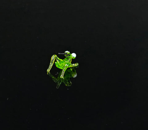 Grasshopper Figurine, Mini Glass Murano Quality Lampworking Glass Figurine, Hand Made In Ukraine, A Great Addition To Your Collection