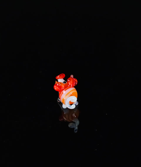 Red Pig Figurine, Mini Glass Murano Quality Lampworking Glass Figurine, Hand Made In Ukraine, A Great Addition To Your Collection