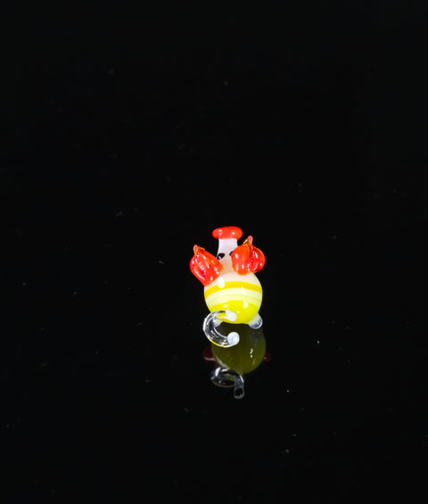 Yellow Pig Figurine, Mini Glass Murano Quality Lampworking Glass Figurine, Hand Made In Ukraine, A Great Addition To Your Collection