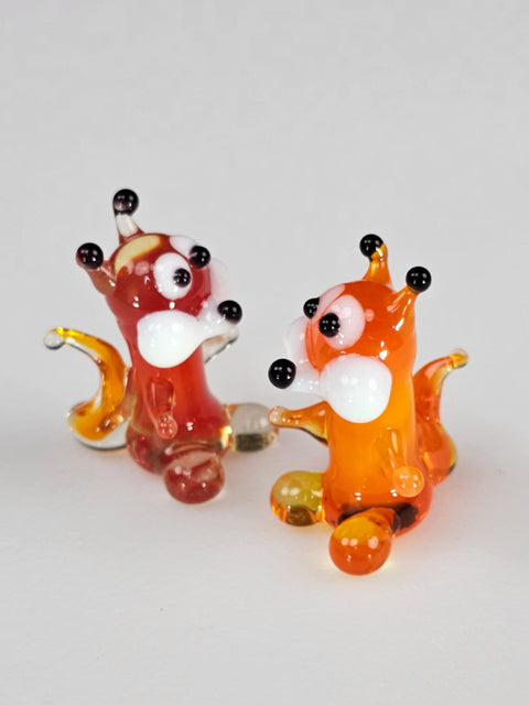Squirrel Figurine, Mini Glass Murano Quality Lampworking Glass Figurine, Hand Made In Ukraine, A Great Addition To Your Collection