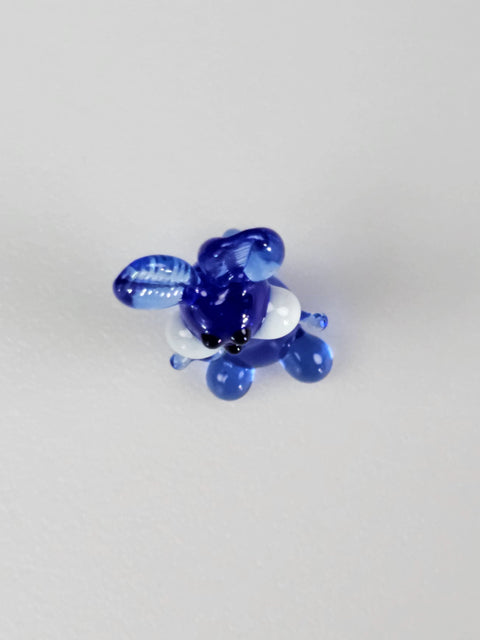 Blue Rabbit Figurine, Mini Glass Murano Quality Lampworking Glass Figurine, Hand Made In Ukraine, A Great Addition To Your Collection