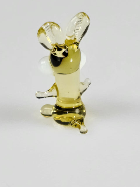 Amber Rabbit Figurine, Mini Glass Murano Quality Lampworking Glass Figurine, Hand Made In Ukraine, A Great Addition To Your Collection
