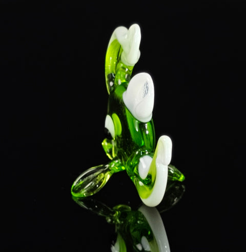 Green Fish Figurine, Mini Glass Murano Quality Lampworking Glass Figurine, Hand Made In Ukraine, A Great Addition To Your Collection