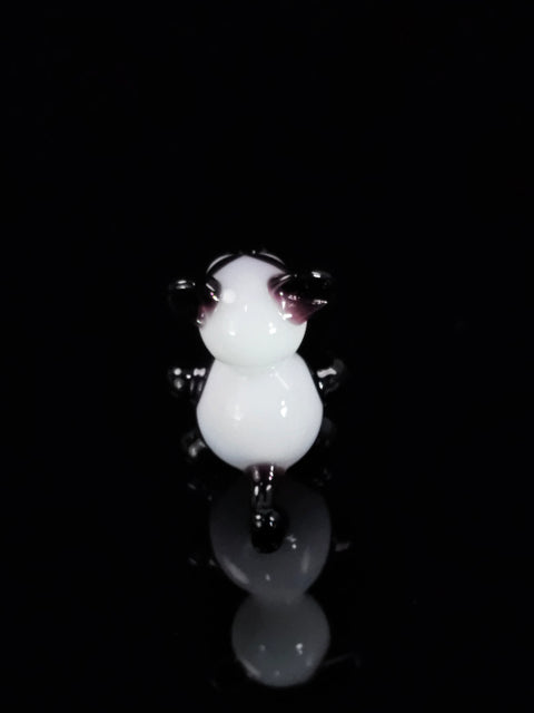 Panda Figurine, Mini Glass Murano Quality Lampworking Glass Figurine, Hand Made In Ukraine, A Great Addition To Your Collection