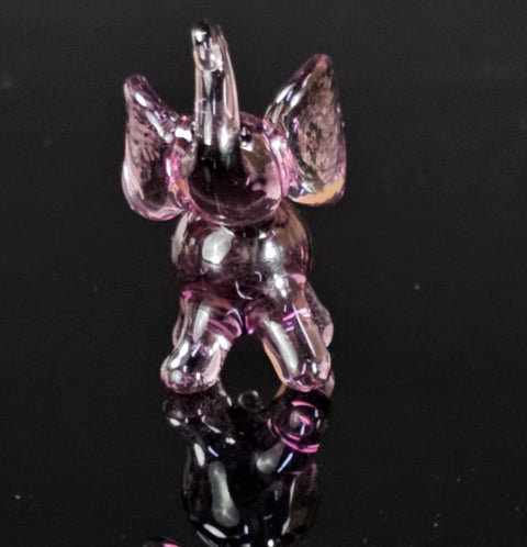 Purple Elephant Figurine, Mini Glass Murano Quality Lampworking Glass Figurine, Hand Made In Ukraine, A Great Addition To Your Collection