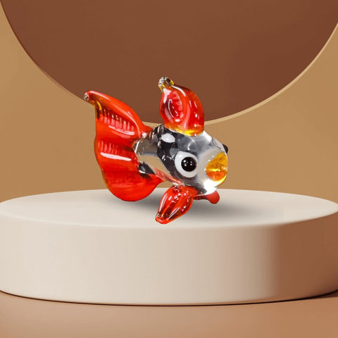 Red Glass Fish Figurine, Handmade Murano Quality Design - Small