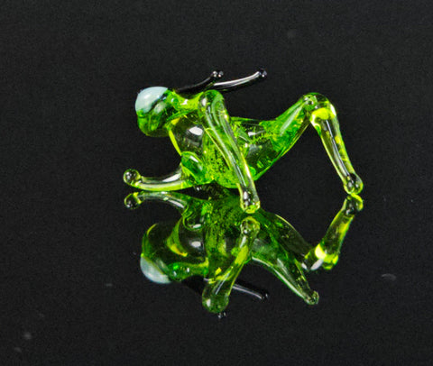 Grasshopper Figurine, Mini Glass Murano Quality Lampworking Glass Figurine, Hand Made In Ukraine, A Great Addition To Your Collection