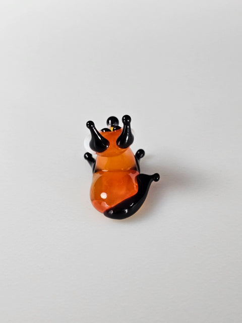Sly Fox Figurine, Mini Glass Murano Quality Lampworking Glass Figurine, Hand Made In Ukraine, A Great Addition To Your Collection