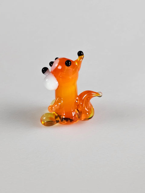 Squirrel Figurine, Mini Glass Murano Quality Lampworking Glass Figurine, Hand Made In Ukraine, A Great Addition To Your Collection