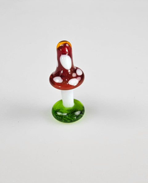 Red Cap Mushroom Figurine, Mini Glass Murano Quality Lampworking Glass Figurine, Hand Made In Ukraine, A Great Addition To Your Collection