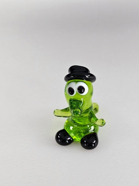 Crocodile Figurine, Mini Glass Murano Quality Lampworking Glass Figurine, Hand Made In Ukraine, A Great Addition To Your Collection