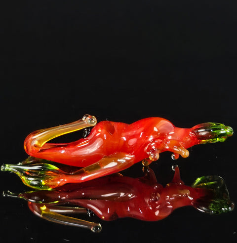 Lobster Figurine, Mini Glass Murano Quality Lampworking Glass Figurine, Hand Made In Ukraine, A Great Addition To Your Collection