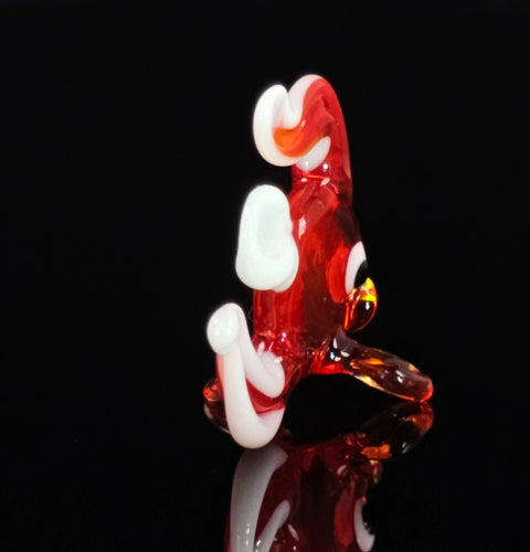 Red Fish Figurine, Mini Glass Murano Quality Lampworking Glass Figurine, Hand Made In Ukraine, A Great Addition To Your Collection