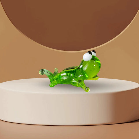 Glass Frog Figurine, Handmade Murano Quality Design - Small