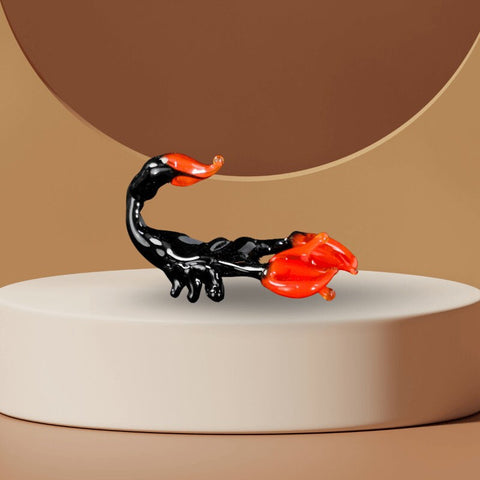 Scorpion Figurine, Mini Glass Murano Quality Lampworking Glass Figurine, Hand Made In Ukraine, A Great Addition To Your Collection