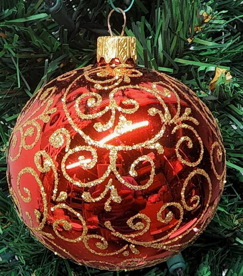 Red Glass Ball Ornament