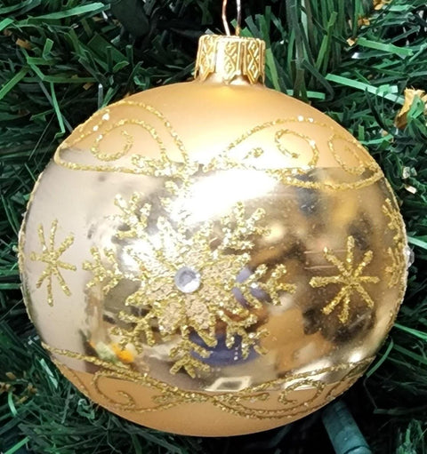 Gold Glass Ball Ornament