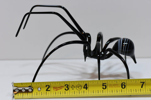 Glass Black Widow Spider Figurine, Collectible Glass Spider, Murano Quality Gift At A Fraction Of The Price, Handcrafted In Ukraine