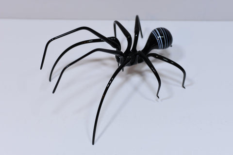 Glass Black Widow Spider Figurine, Collectible Glass Spider, Murano Quality Gift At A Fraction Of The Price, Handcrafted In Ukraine