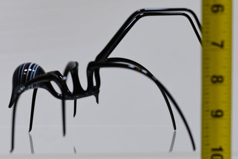Glass Black Widow Spider Figurine, Collectible Glass Spider, Murano Quality Gift At A Fraction Of The Price, Handcrafted In Ukraine