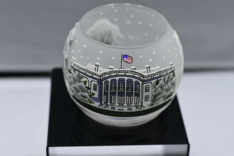 Frosted Glass Candle Holder - White House Design