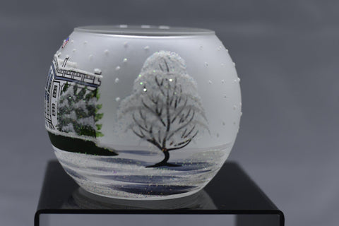 Frosted Glass Candle Holder - White House Design