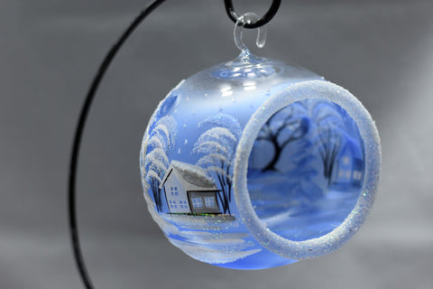 Light Blue Terrarium Glass Candle Holder